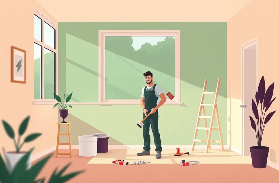 Intérieur rénové après travaux de peinture à Maromme