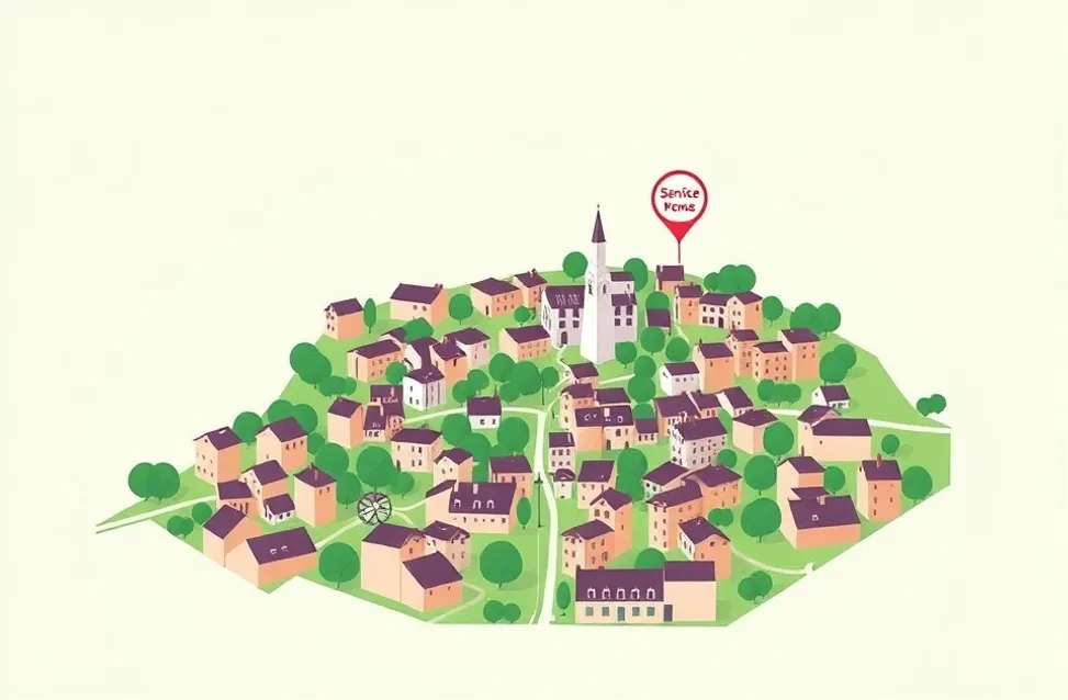 Carte du secteur d'intervention autour de Maromme (76150)